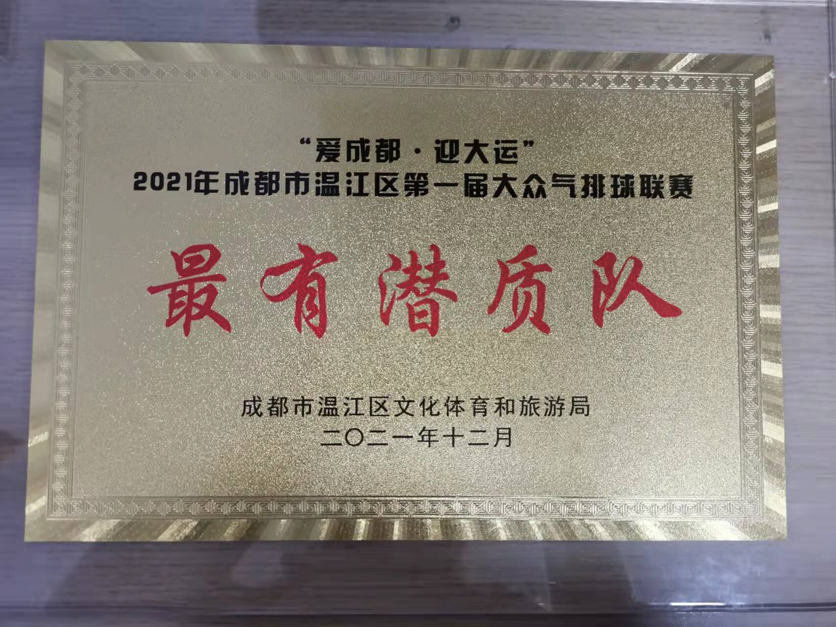 “愛成都.迎大運“2021年成都市溫江區(qū)第一屆大眾氣排球聯(lián)賽最有潛質(zhì)隊.jpg